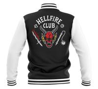 Stranger Things Hellfire Club Vintage Varsity Jacket - Black/White - S