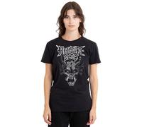 Stranger Things Hellfire Demon Face Ladies T Shirt, Black, Large
