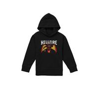 Stranger Things Hellfire Devil Youth Kids Boy/Girls Pull-Over Hoodie, Black | Size: 5-6 Years Stranger Things Black 5-6 Years