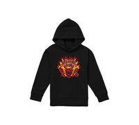 Stranger Things Hellfire Flames Youth Kids Boy/Girls Pull-Over Hoodie, Black | Size: 9-11 Years Stranger Things Black 9-11 Years