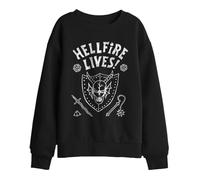 Stranger Things Hellfire Graduation Invert Kids Sweatshirt, Black, 7-8