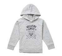 Stranger Things Hellfire Graduation Youth Kids Boy Girls Pull-Over Hoodie, Athletic Heather, 12-13