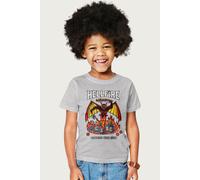 Stranger Things Hellfire Hawkins High Club T-Shirt in Mid Grey | Size: 3-4 Years Stranger Things Mid Grey 3-4 Years