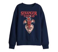 Stranger Things Hellfire Heart Kids Sweatshirt, Athletic Heather, 9-11
