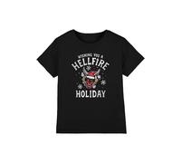 Stranger Things Hellfire Holiday Kids T-Shirt, Black | Size: 9-11 Years Stranger Things Black 9-11 Years