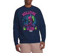 Stranger Things Hellfire Neon Dice Unisex Sweatshirt, Navy, Small