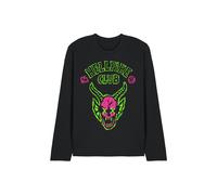 Stranger Things Hellfire Neon Sketch Logo Long Sleeve T-Shirt, Black | Size: Small Stranger Things Black S