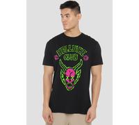 Stranger Things Hellfire Neon Sketch Logo T-Shirt, Black | Size: 3XL Stranger Things Black 3XL