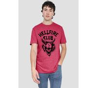Stranger Things Hellfire Spray Logo T-Shirt, Red | Size: 2XL Stranger Things Red 2XL
