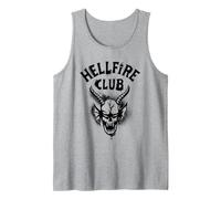 Stranger Things Hellfire Spray Logo Tank Top, Men, Heather Grey, X-Large