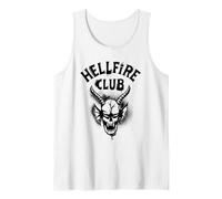 Stranger Things Hellfire Spray Logo Tank Top, Men, White, XX-Large