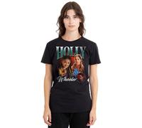 Stranger Things Holly Homage Ladies T Shirt, Black, Medium