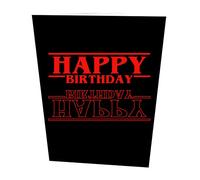 Stranger Things Inspired Birthday Card