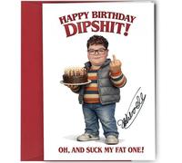 Stranger Things Inspired Derek Autograph Birthday Card Funny Cheeky Humour Celebrity Fan Art Greeting Card Large C5 Novelty Card With Envelope no2048