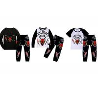 Stranger Things-Inspired Pyjamas Set: Black Long Sleeve Set/3-4Y