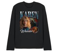 Stranger Things Karen Homage Unisex Long Sleeve T Shirt, Black, X-Large