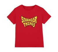 Stranger Things Kids Flame Logo T-Shirt - Red - 12-13 Years - Red