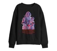 Stranger Things Kids Glow Group Sweatshirt - Black - 12-13 Years - Black - 50% Cotton/50% Polyester
