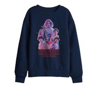 Stranger Things Kids Glow Group Sweatshirt - Navy - 5-6 Years - Navy - 50% Cotton/50% Polyester