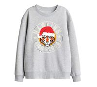 Stranger Things Kids Hawkins Badge Christmas Sweatshirt - Athletic Heather - 5-6 Years - Athletic Heather