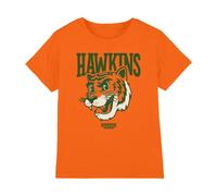 Stranger Things Kids Hawkins High Tiger Mascot T-Shirt - Orange - 7-8 Years - Orange