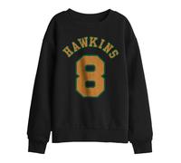 Stranger Things Kids Hawkins No 8 Sweatshirt - Black - 5-6 Years - Black - 50% Cotton/50% Polyester