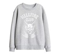 Stranger Things Kids Hellfire Club Bones Sweatshirt - Athletic Heather - 9-11 Years - Athletic Heather - 50% Cotton/50% Polyester