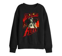 Stranger Things Kids Raising Hell Eddie Munson Sweatshirt - Black - 12-13 Years - Black - 50% Cotton/50% Polyester