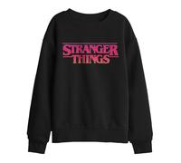 Stranger Things Kids Sunset Logo Sweatshirt - Black - 7-8 Years - Black