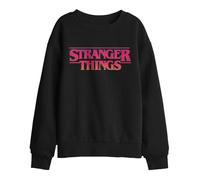 Stranger Things Kids Sunset Logo Sweatshirt - Black - 7-8 Years - Black - 50% Cotton/50% Polyester