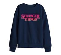 Stranger Things Kids Sunset Logo Sweatshirt - Navy - 5-6 Years - Navy