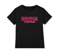Stranger Things Kids Sunset Logo T-Shirt - Black - Black - 9-11 Years