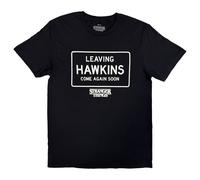 Stranger Things Leaving Hawkins T-Shirt in Black | Size: Medium Stranger Things Black M