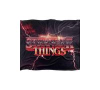Stranger Things Lightning Logo Super Soft Throw Blanket 152 X 127 Cm Stranger Things Multicolor 152 X 127 Cm