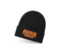 Stranger Things Logo Adult Black Beanie Hat Stranger Things Black One Size