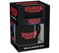 Stranger Things (Logo Mug & Sock Set, 315ml / 11oz Ceramic Cup, Official Netflix Licensed Merchandise, Premium Drinkware Gift for Fans & Collectors