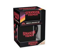 Stranger Things (Logo Mug & Sock Set, 315ml / 11oz Ceramic Cup, Official Netflix Licensed Merchandise, Premium Drinkware Gift for Fans & Collectors