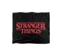 Stranger Things Logo Officially Licensed Silky Touch Super Soft Throw Blanket 152 x 127 cm Netflix White One Size