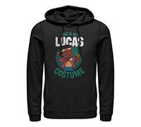 Stranger Things Lucas Costume Hoodie Hooded Sweatshirt, Black, XXXL