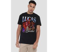 Stranger Things Lucas Homage T-Shirt, Black | Size: 3XL Stranger Things Black 3XL