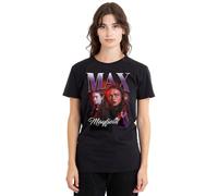 Stranger Things Max Homage Ladies T Shirt, Black, XX-Large