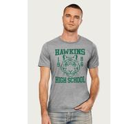 Stranger Things Men's 1986 Tigers Hawkins High School T-Shirt in Mid Grey | Size: Large Stranger Things Mid Grey L