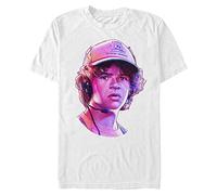 Stranger Things Men's Dusty Big Face Short Sleeve T-Shirt, White, S