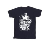Stranger Things Men's Friends Don´t Trick Cotton T-Shirt in Navy | Size: 3XL Stranger Things Navy 3XL