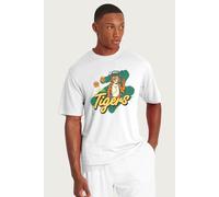Stranger Things Men's Hawkin High School Tigers Tape Player T-Shirt in White | Size: 2XL Stranger Things White 2XL