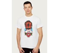 Stranger Things Men's Henry Creel Vecna One Rose Tattoo T-Shirt in White | Size: Large Stranger Things White L