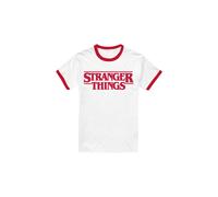Stranger Things Men's Main Logo Ringer T-Shirt Red Ringer | Size: Small Stranger Things Multicolor S