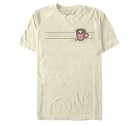 Stranger Things Men's Mornings Mug Short Sleeve T-Shirt, Natural, XL
