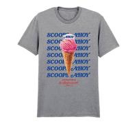 Stranger Things Men's Scoops Ahoy Ice Cream T-Shirt in Grey | Size: Small Stranger Things Grey S