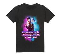 Stranger Things Mens Steve Harrington Metal T-Shirt - Black - XL - Black